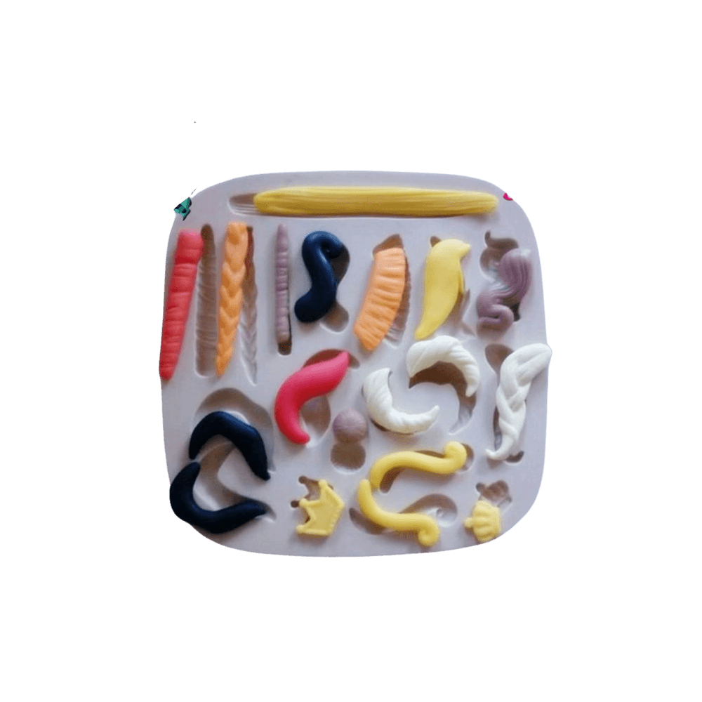 Molde de silicone Cabelinhos lembrancinhas cód 312