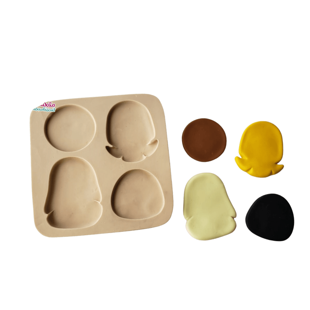 Molde de silicone Cabelinhos Princesas Mini Paixão / Modelo 2 - cód 313