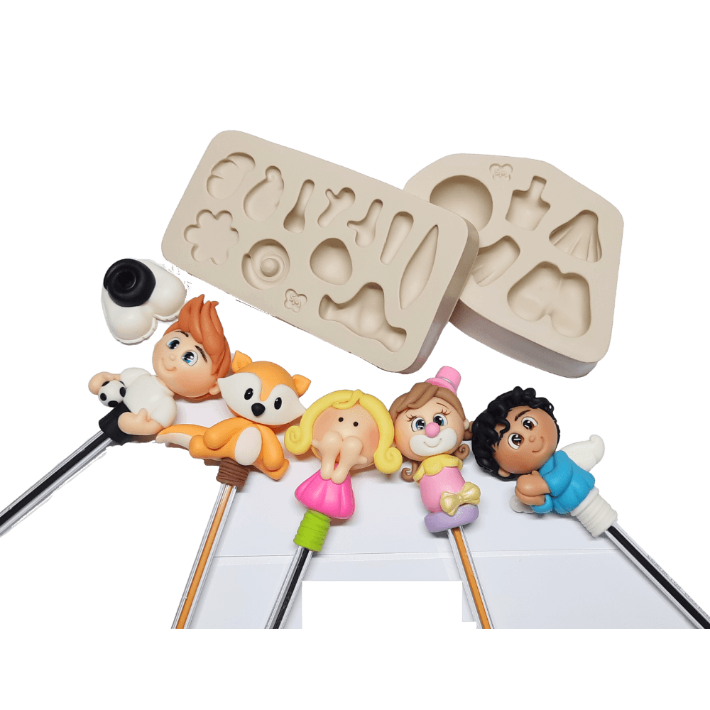 Molde de Silicone Canetas e Apliques Paixão - Cód 1039