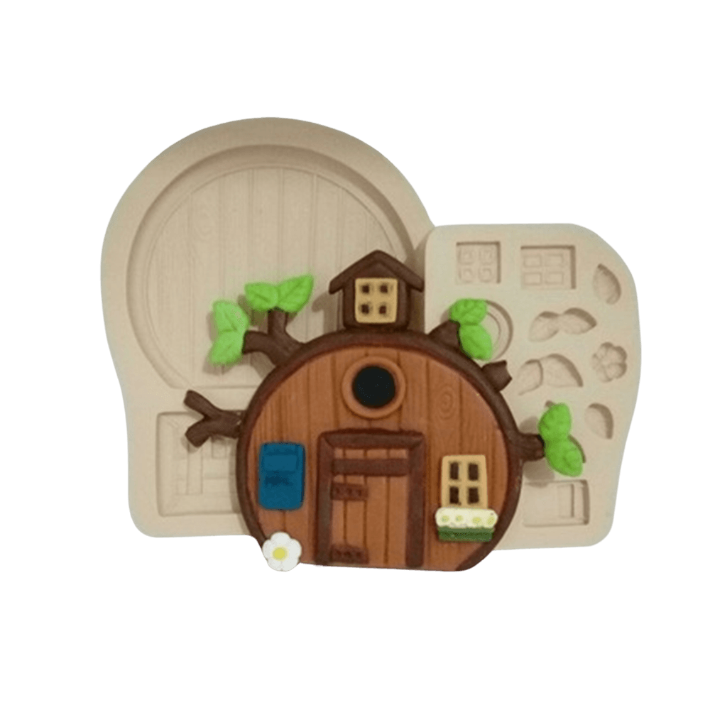 Molde de Silicone Casa menina e o urso - cod 361