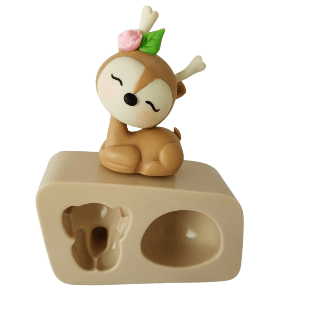 Molde de Silicone Cervo Fofinho Paixão