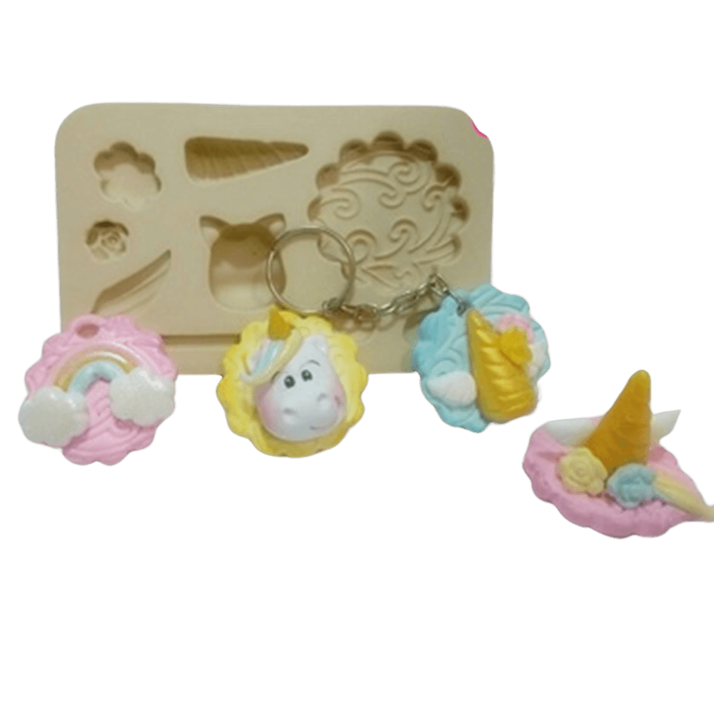 Molde de Silicone Chaveiro Unicórnio - cód 360