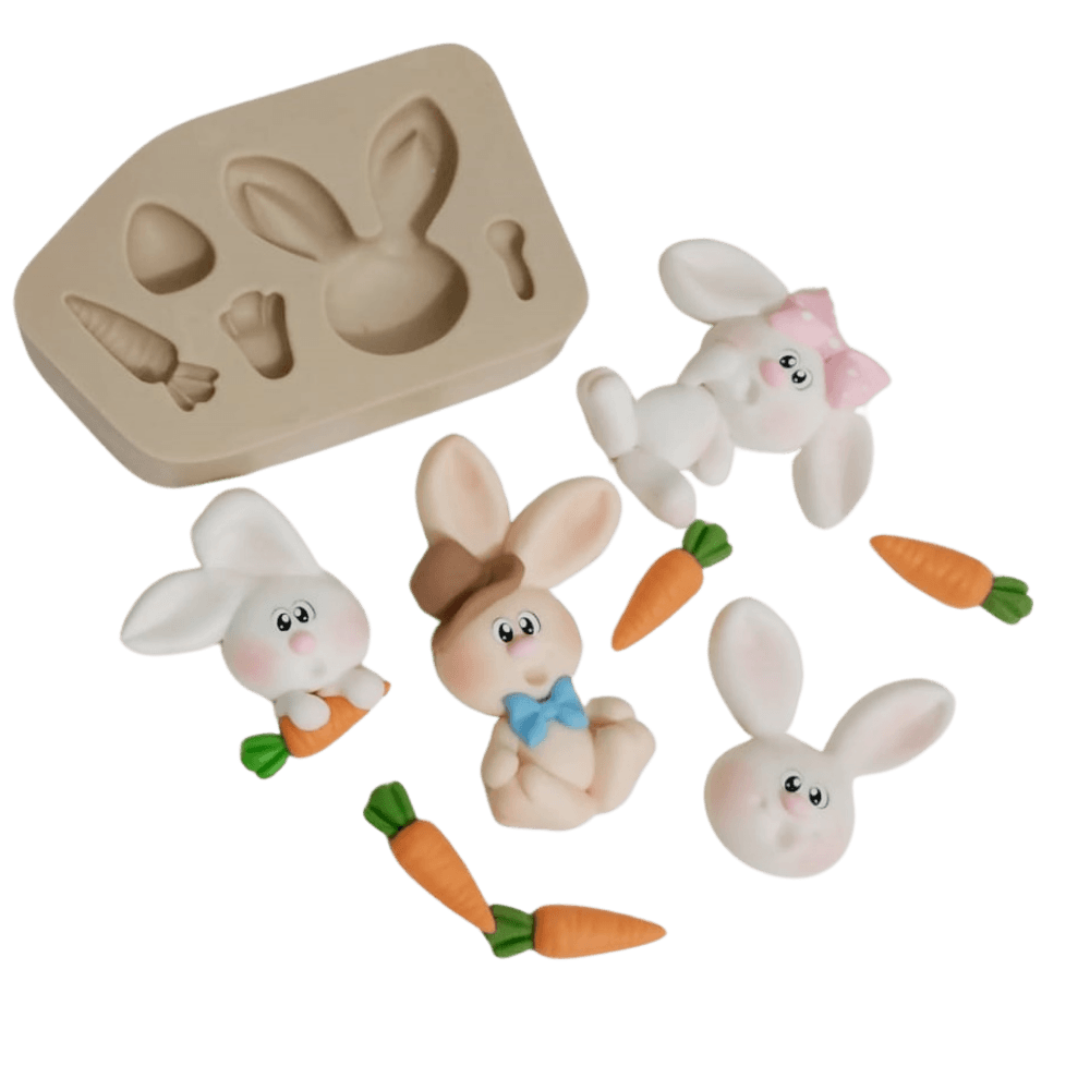 Molde de Silicone Coelhinho Pasquim