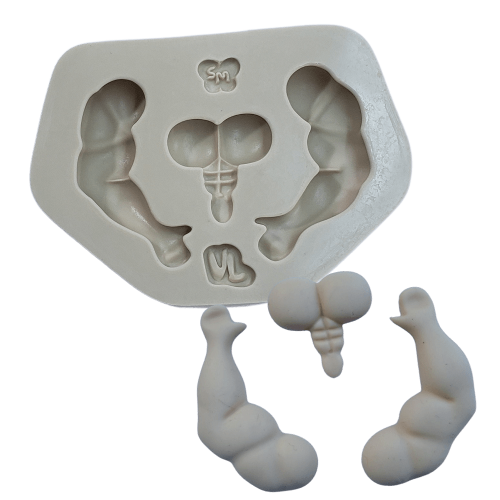 Molde de Silicone Complemento Corpo Fitnniss Masculino| Para Artesanato Biscuit | Cód 1640