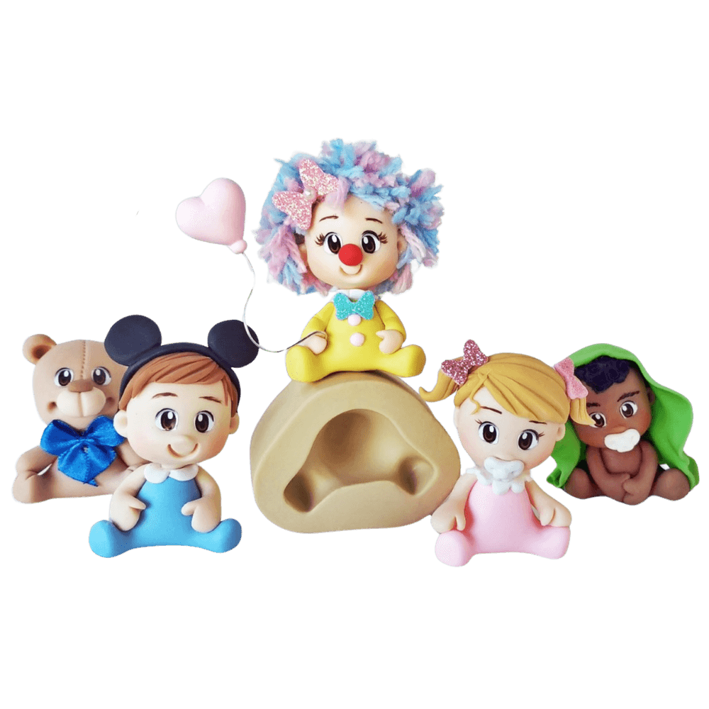 Molde de silicone Corpinho sentado universal Paixão Tam P - cód 244