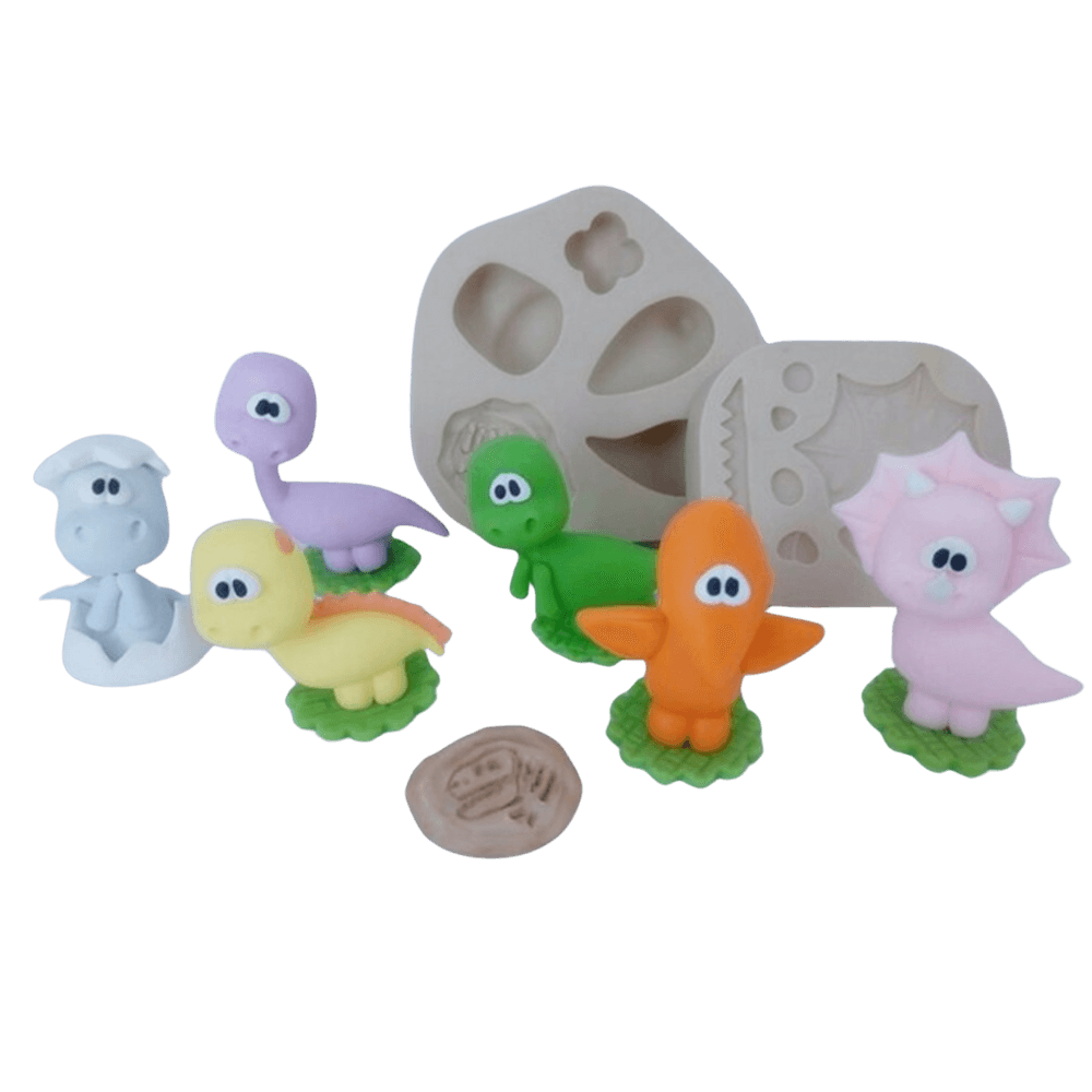 Molde de silicone Dino Mix - cód 341