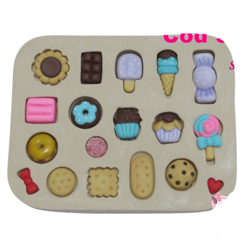 Molde de silicone Doce Mania - cód 334