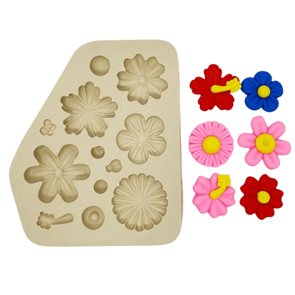 Molde de Silicone Flores Silvestre Modelo 2 - Cód 975
