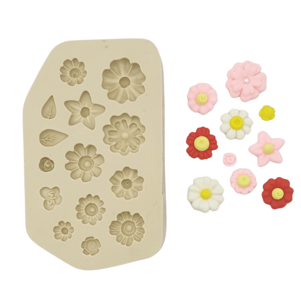 Molde de Silicone Flores silvestres Mini - Cód 974