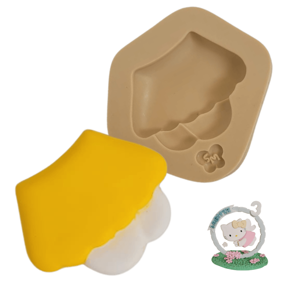 Molde de Silicone Gatinha kitty corpo anjo - cod 1539