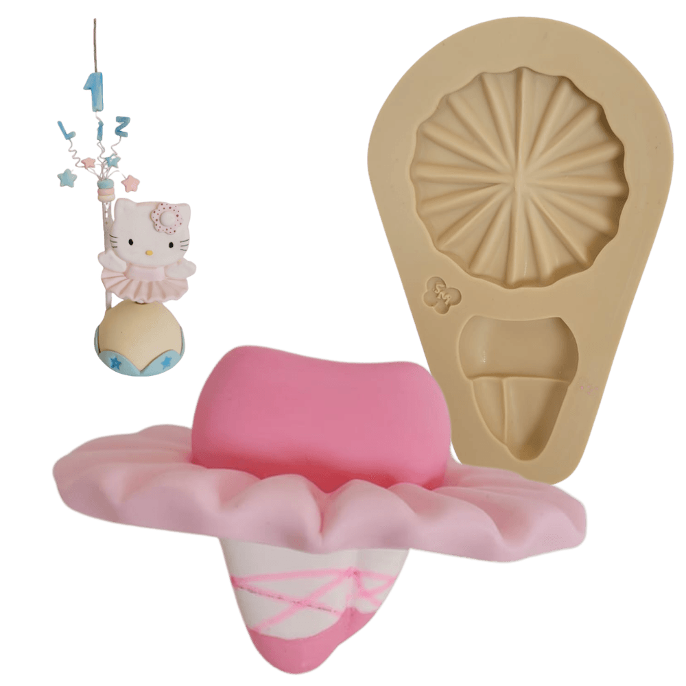 Molde de Silicone Gatinha kitty corpo bailarina - cod 1536