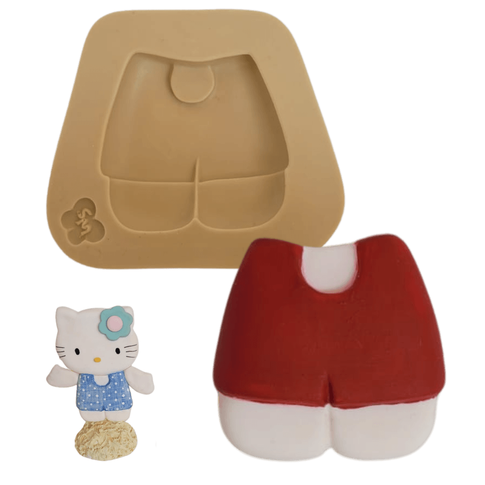 Molde de Silicone Gatinha kitty corpo tradicional - cod 1538