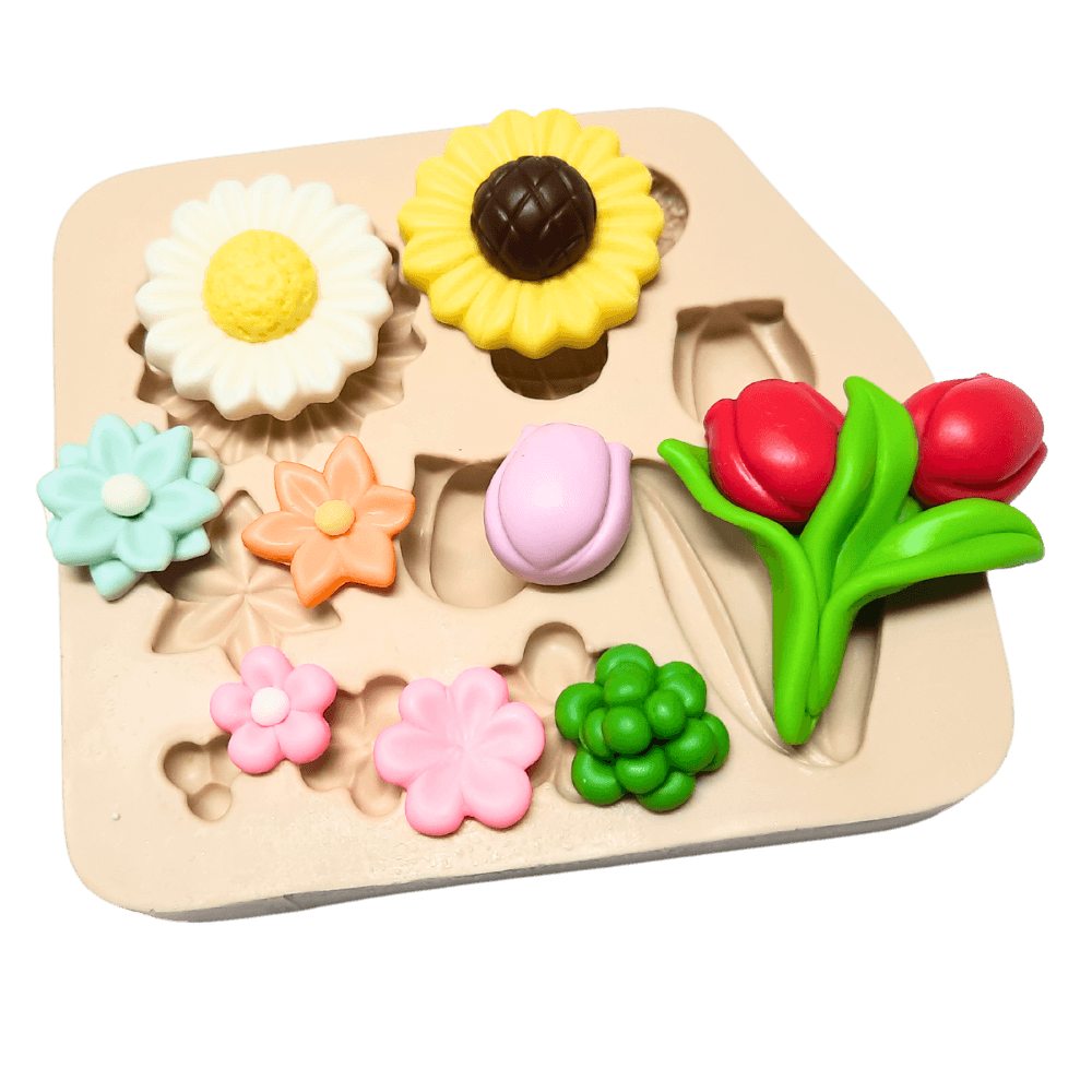 Molde de Silicone Jardim Encantado Paixão Flores - Cód 1034