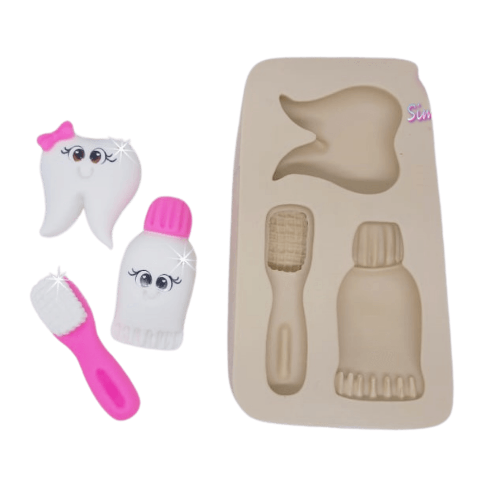 Molde de Silicone Kit Dentinho da Van