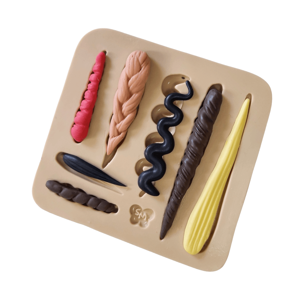 Molde de Silicone Mechas para Apliques Paixão - Cód 844