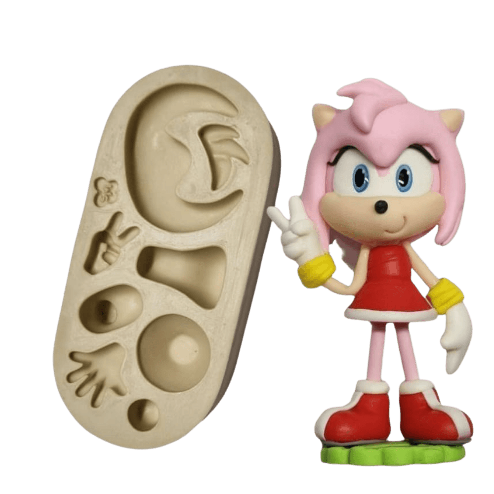 Molde de Silicone Menina Azulzinho Veloz - Cód 1172
