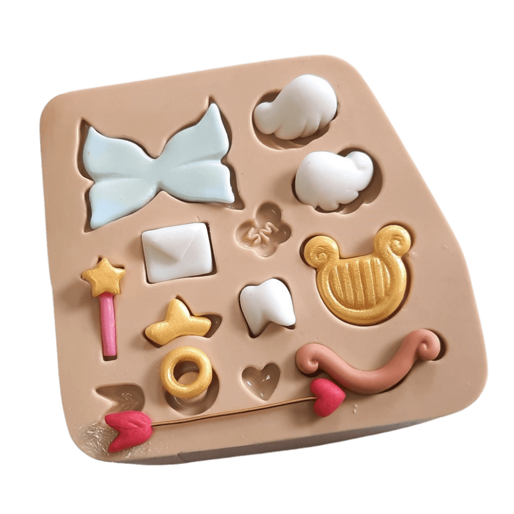 Molde de Silicone Mini Acessórios Paixão - Cód 843