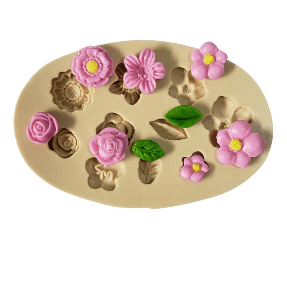 Molde de Silicone Mini florzinhas do jardim - cod 1504