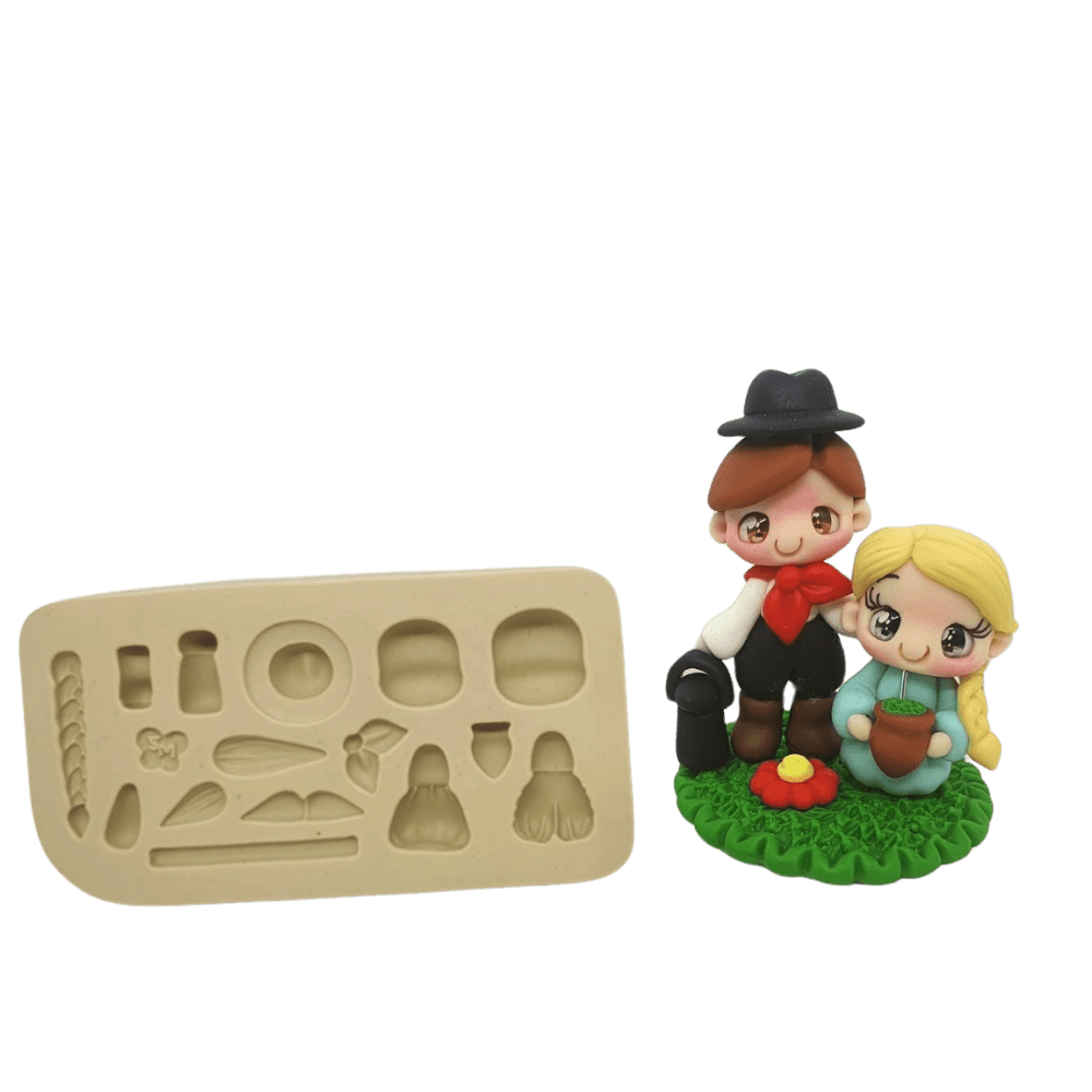 Molde de Silicone Mini Gauchinhos da Van - Cód 983