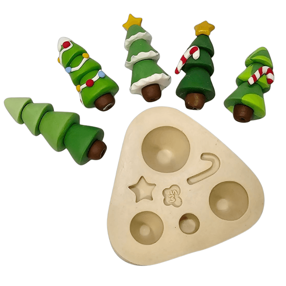 Molde de Silicone Mini Pinheiro 3D - cód 1582