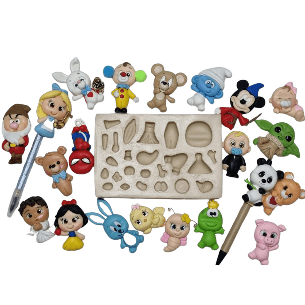 Molde de Silicone Mix de Aplique Paixão - Cód 1489