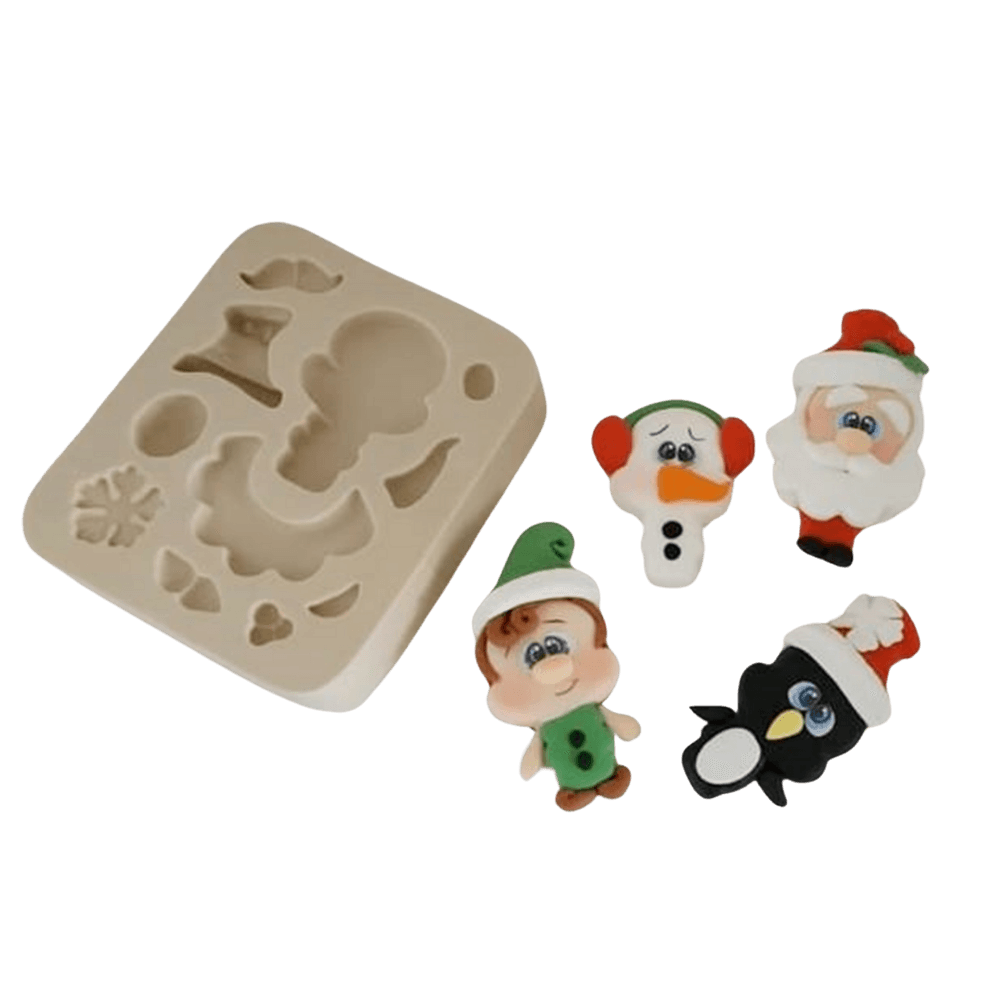Molde de SIlicone Mix de Natal - Cód 499
