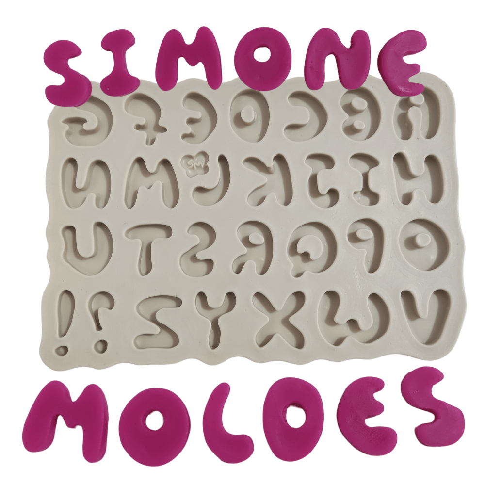 Molde de silicone Alfabeto balão  - cod 290