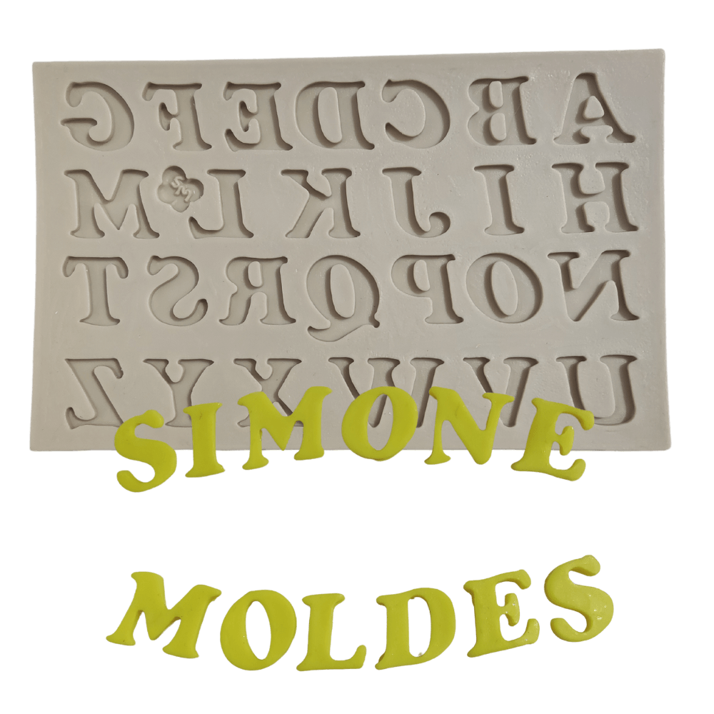 Molde de Silicone Alfabeto itálico - cod 1526