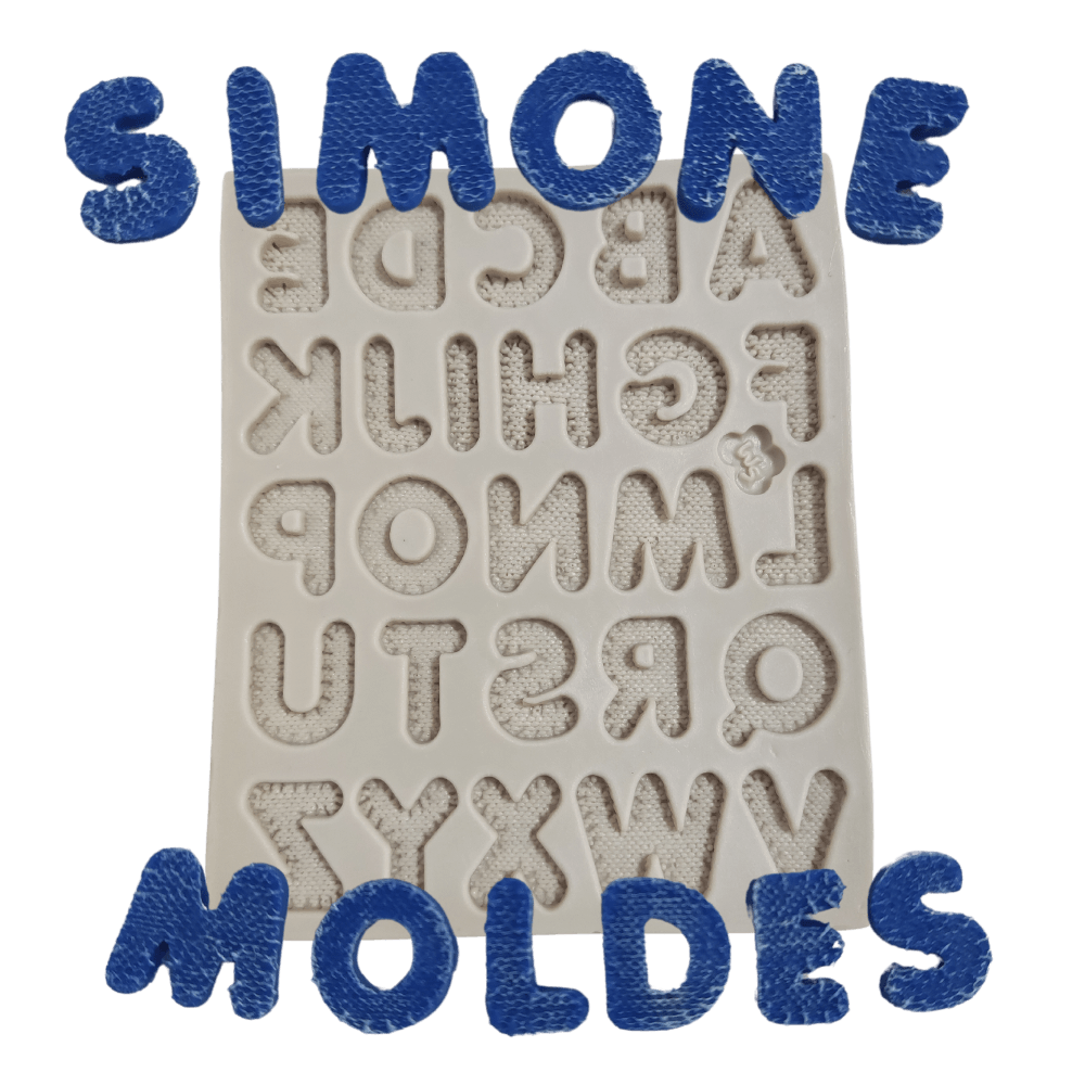 Molde de silicone Alfabeto jeans  - cod 289