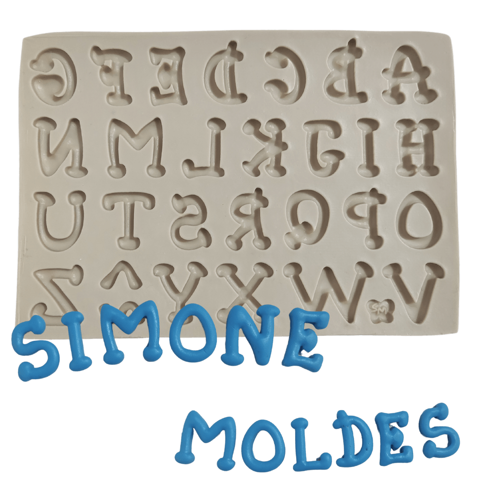 Molde de Silicone Alfabeto pingos - cod 1527
