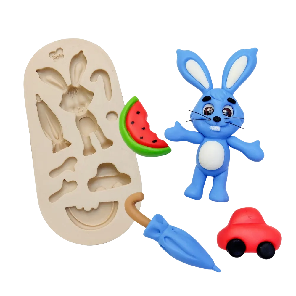 Molde de Silicone Acessórios da Turminha - cód 2278