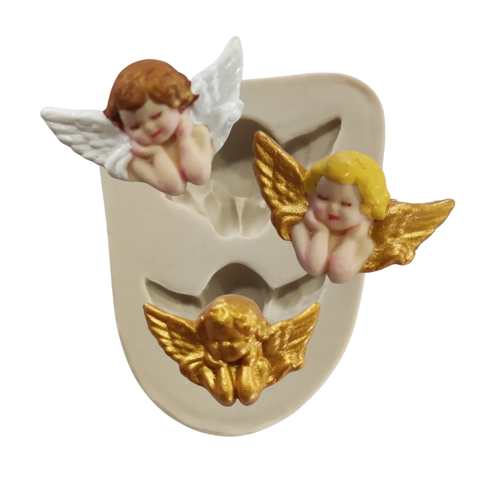 Molde de Silicone para Biscuit Anjos Mini - Cód 090