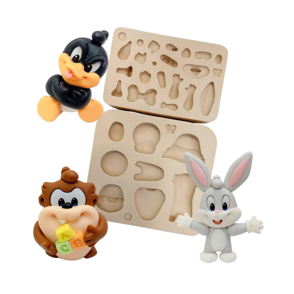 Molde de Silicone Aplique Baby Tunes P - Cód 1252