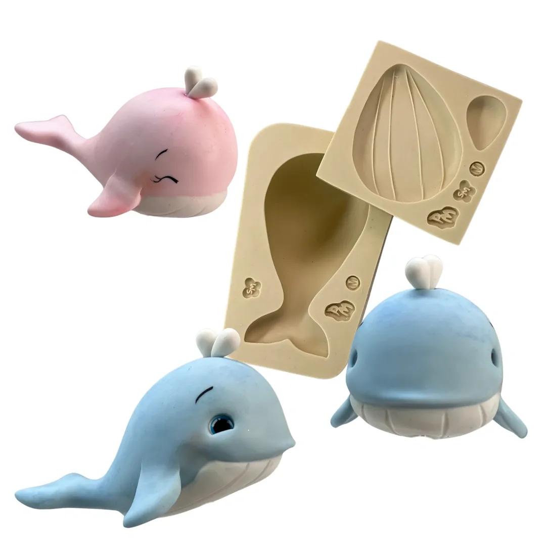 Molde de Silicone Baleia M - Cód 2075
