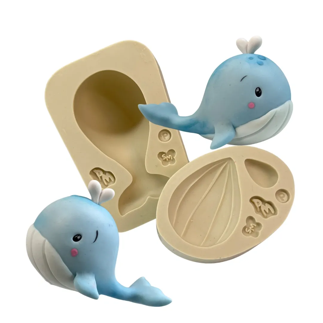 Molde de Silicone Baleia  P - Cód 2074