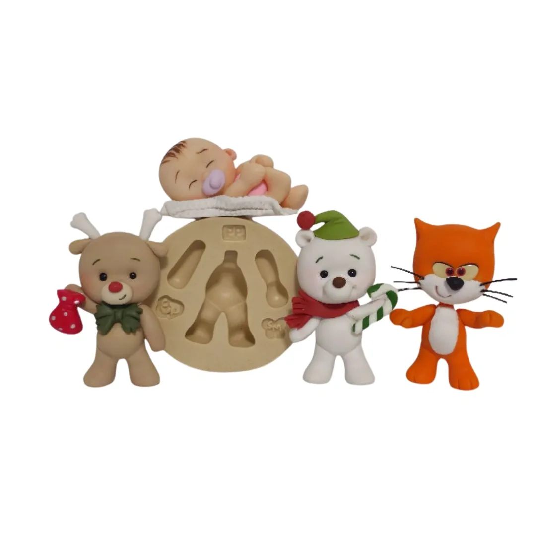 Molde de Silicone Barrigudinhos Paixão PP  - Cód 2191