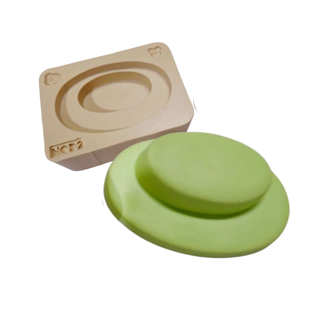 Molde de Silicone Base Oval Dupla Delicatta - Mod 2 - Cód 2237