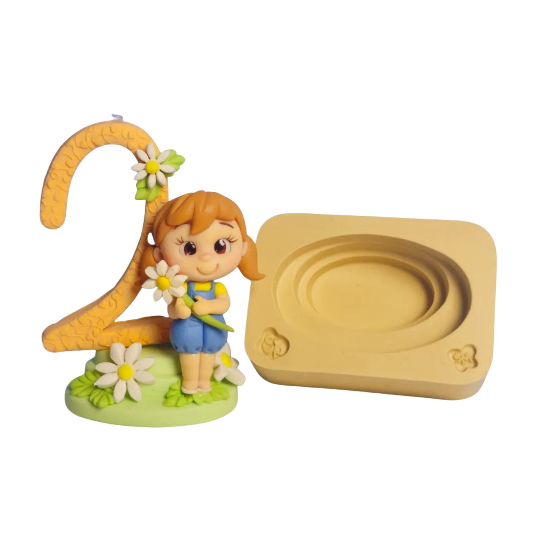 Molde de Silicone Base Oval Tripla Delicatta - Cód 2238