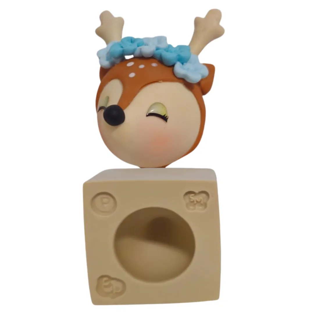 Molde de Silicone Cabecinha de Cervo Paixão P - Cód 2204