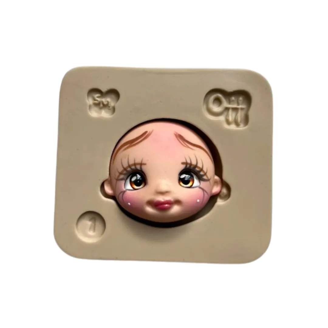 Molde de Silicone Cabecinha Mini Encantos 1 - Cód 2099