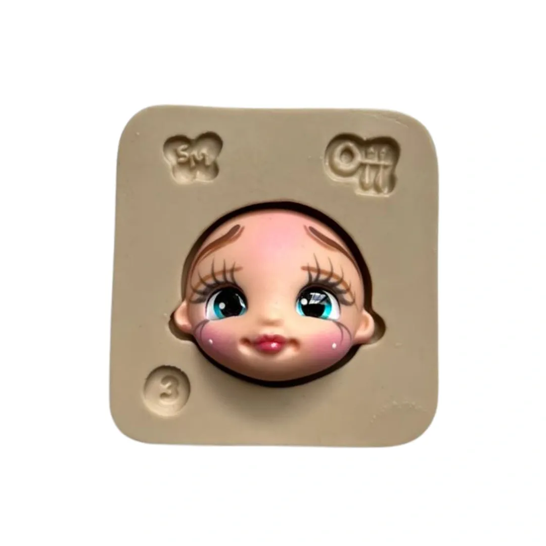 Molde de Silicone Cabecinha Mini Encantos 3 - Cód 2101