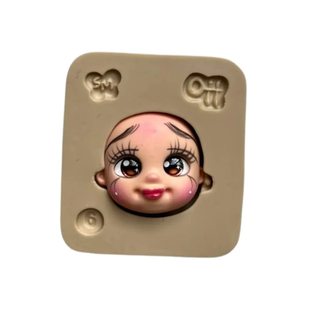 Molde de Silicone Cabecinha Mini Encantos 6 - Cód 2104