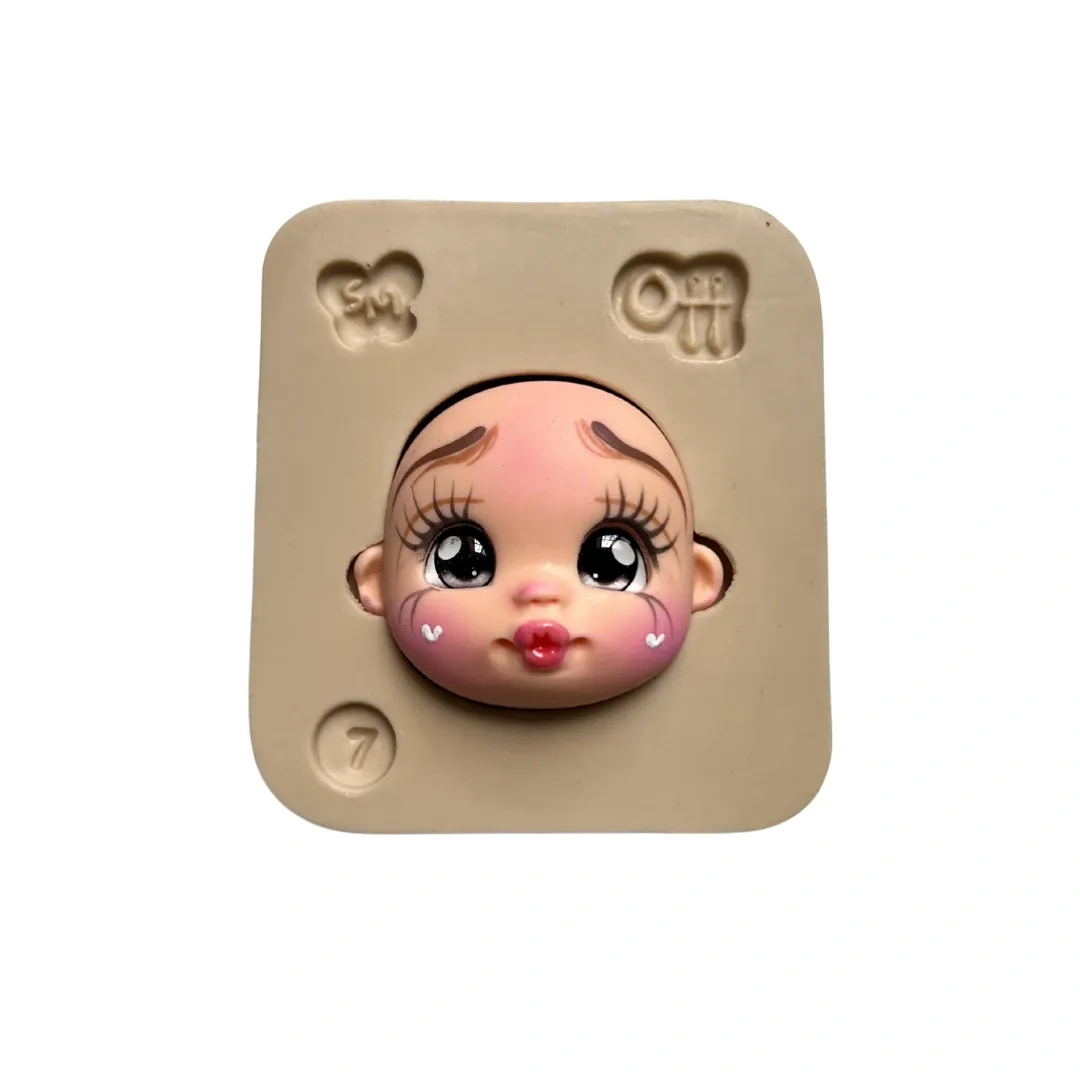 Molde de Silicone Cabecinha Mini Encantos 7 - Cód 2105