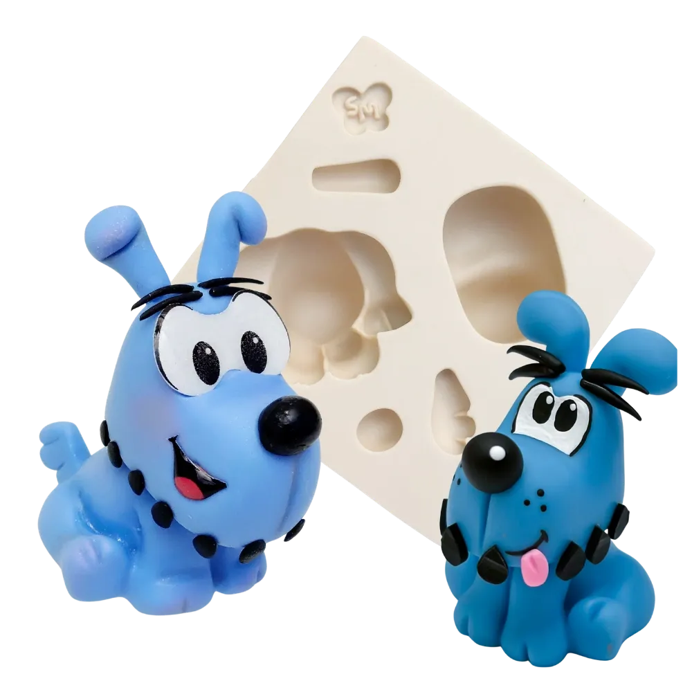 Molde de Silicone Cachorro Azul da Turminha - cód 2274