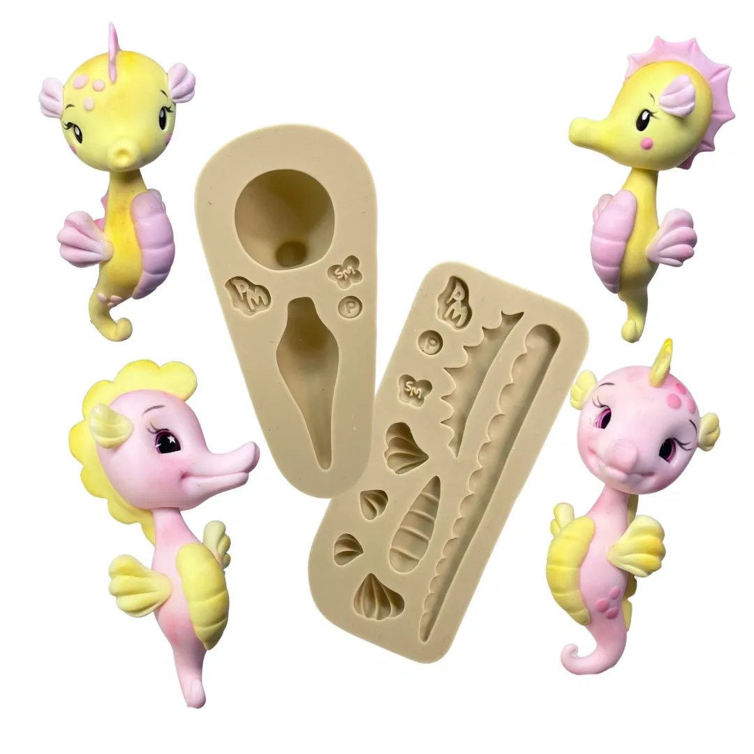 Molde de Silicone Cavalo Marinho P - Cód 2078
