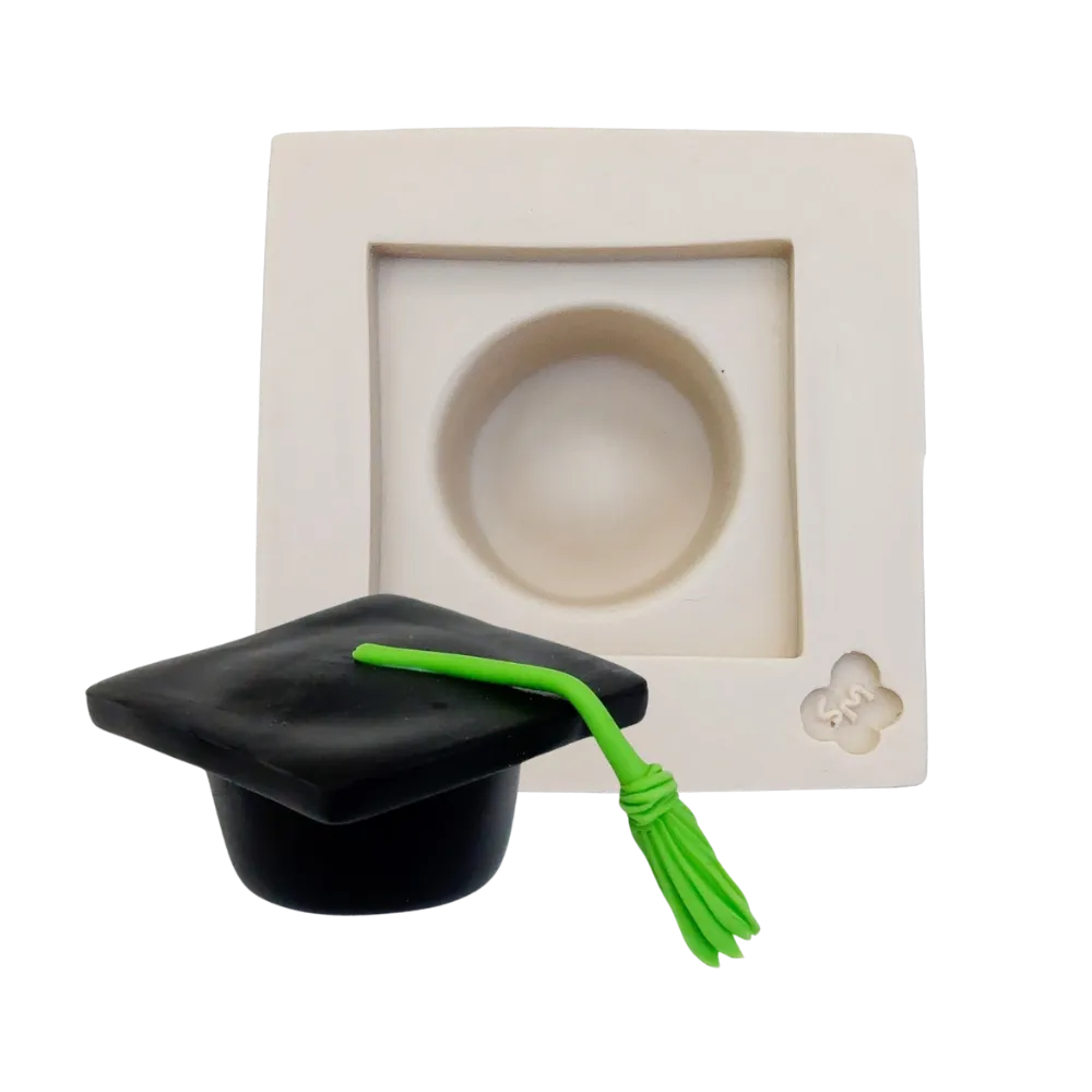 Molde de Silicone Chapéu de Formatura - cód 2267