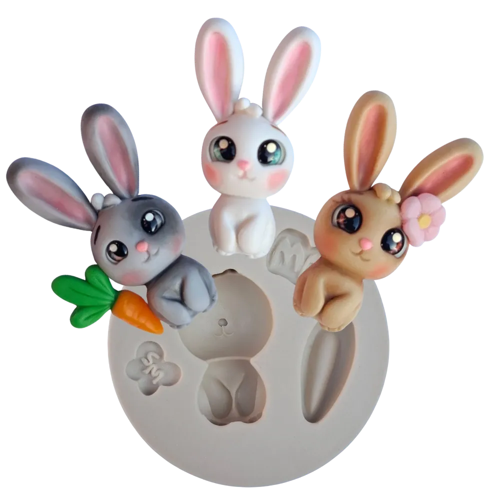 Molde de Silicone Coelhinho Baby Cut - Cód 2228
