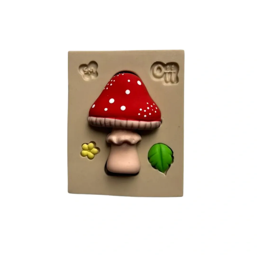 Molde de Silicone Cogumelo Jardim Encantado  - Cód 2214