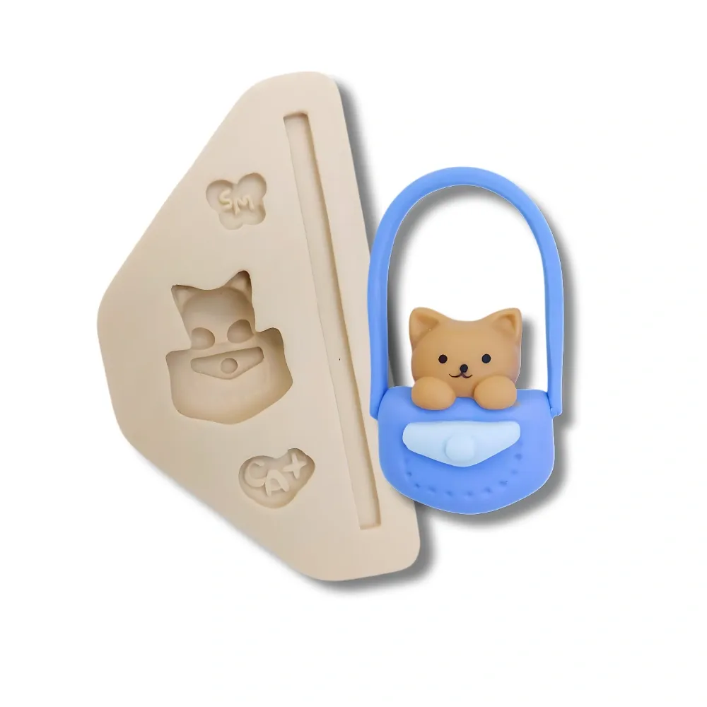 Molde de Silicone Collor Goods Bolsa Gatinho - Cód 1749