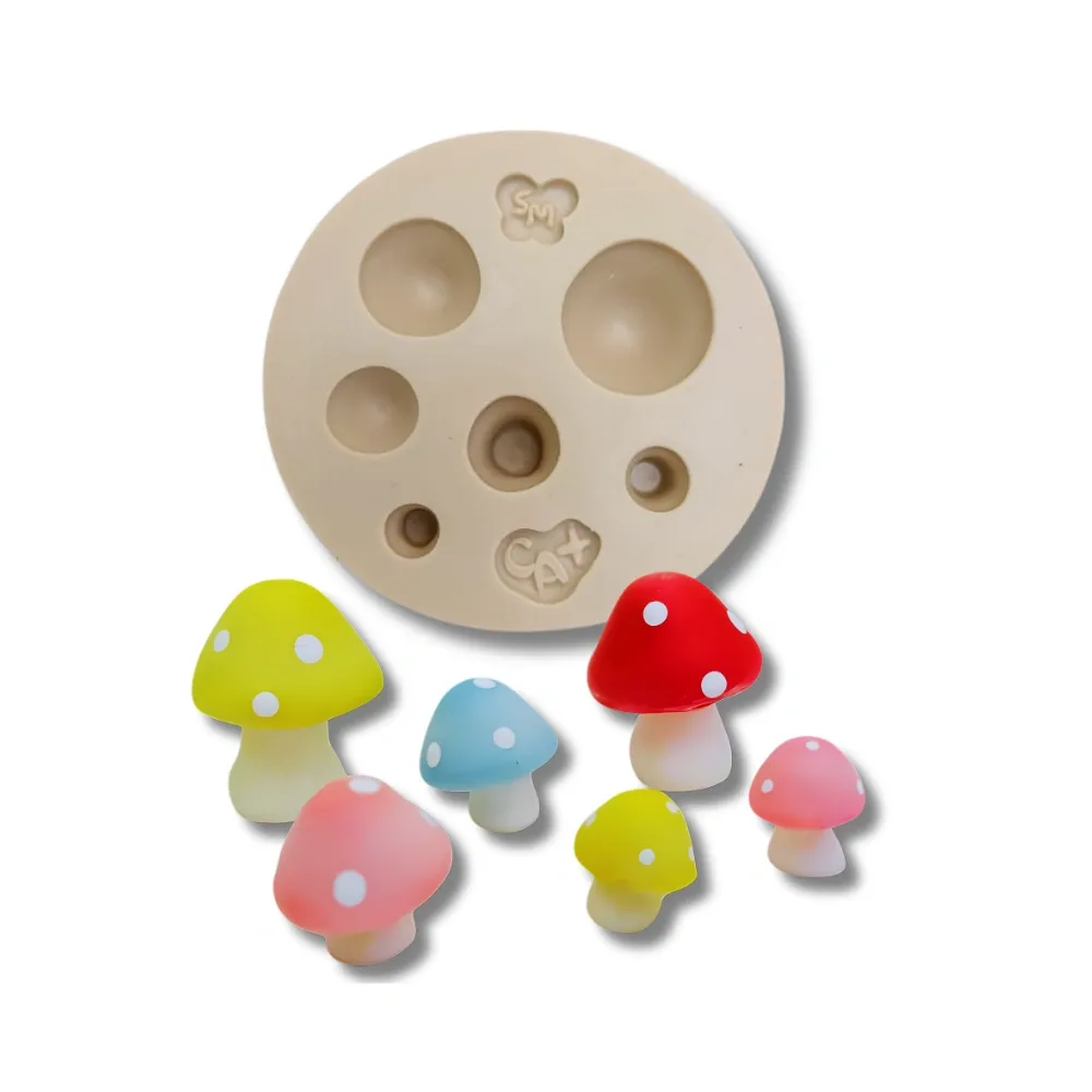 Molde de Silicone Collor Goods Mini Cogumelos - Cód 1744
